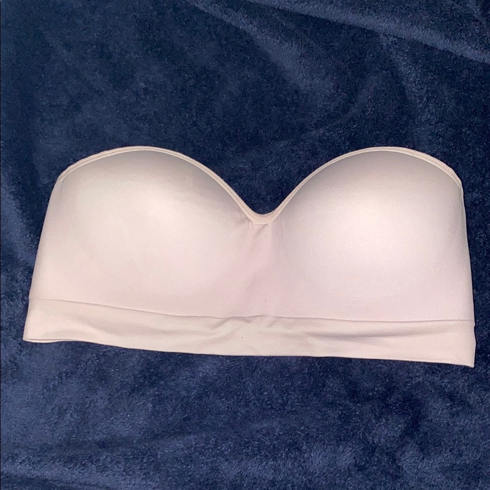 Pink Seamless Strapless Bra